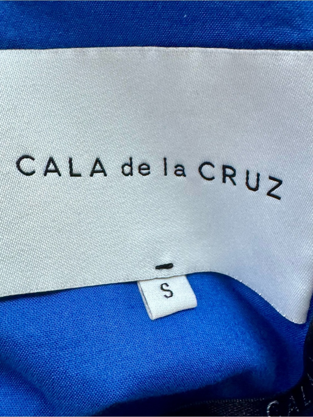 CALA DE LA CRUZ Lucca Linen Blue & Yellow Tropical Print Mini Dress Size Small - Picture 9 of 10